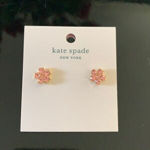NWT Kate Spade light pink flowers studs F1